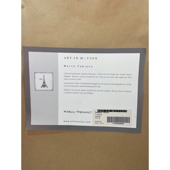 Cruising by Marco Fabiano 14”x16” Art In Motion - Picture 4 of 5